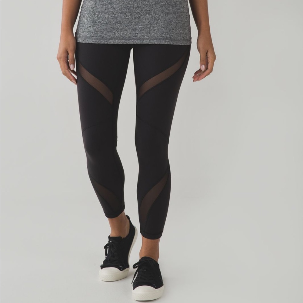 Lululemon High Times Pant Wrap Mesh Black